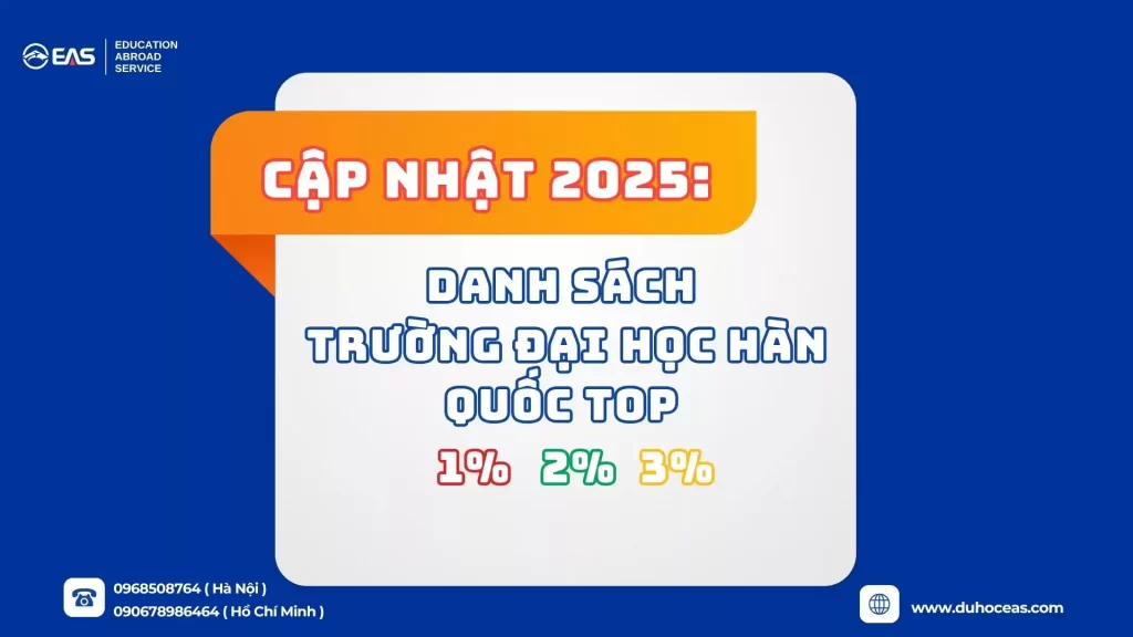 Cập Nhật 2025: Danh Sách Trường Đại Học Hàn Quốc Top 1, 2, 3